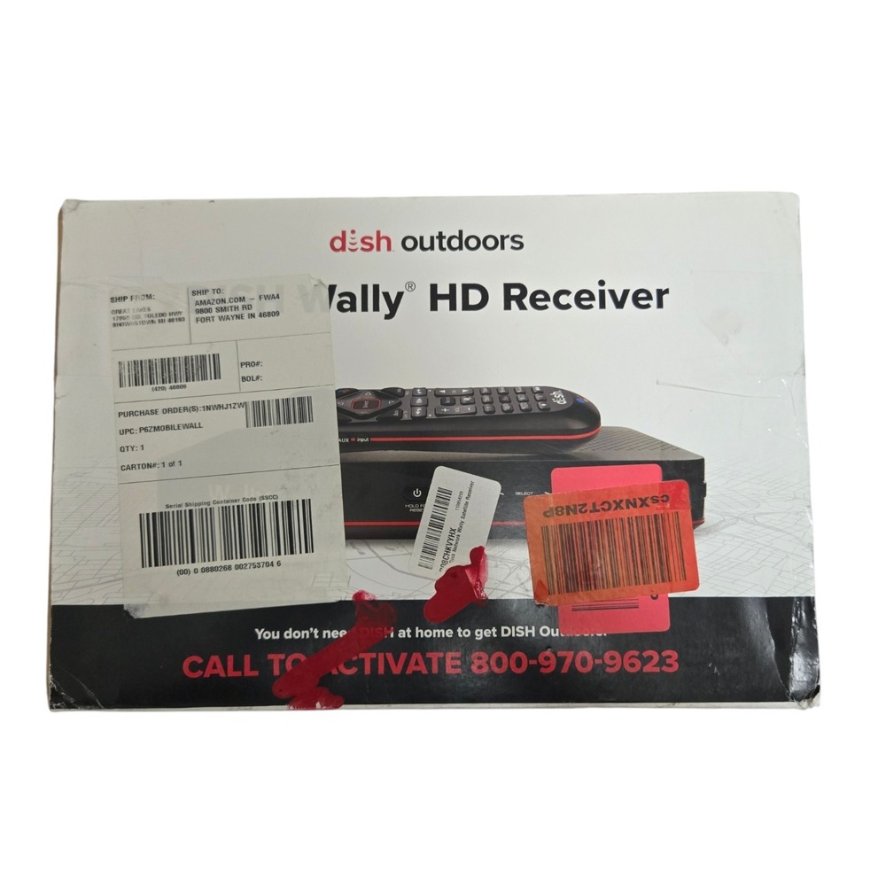 DISH Network Wally HD Satellite Receiver Camping Tailgating (Open Box)